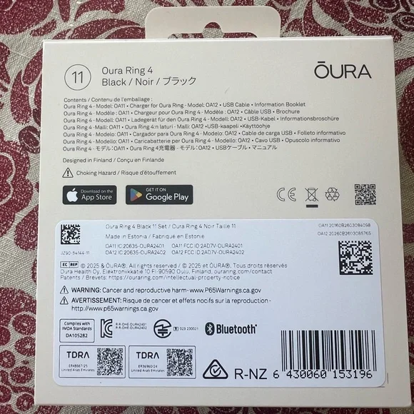 Oura Ring 4 Black Boxed Wellness Smart Ring Packaging - Picture 2 of 9